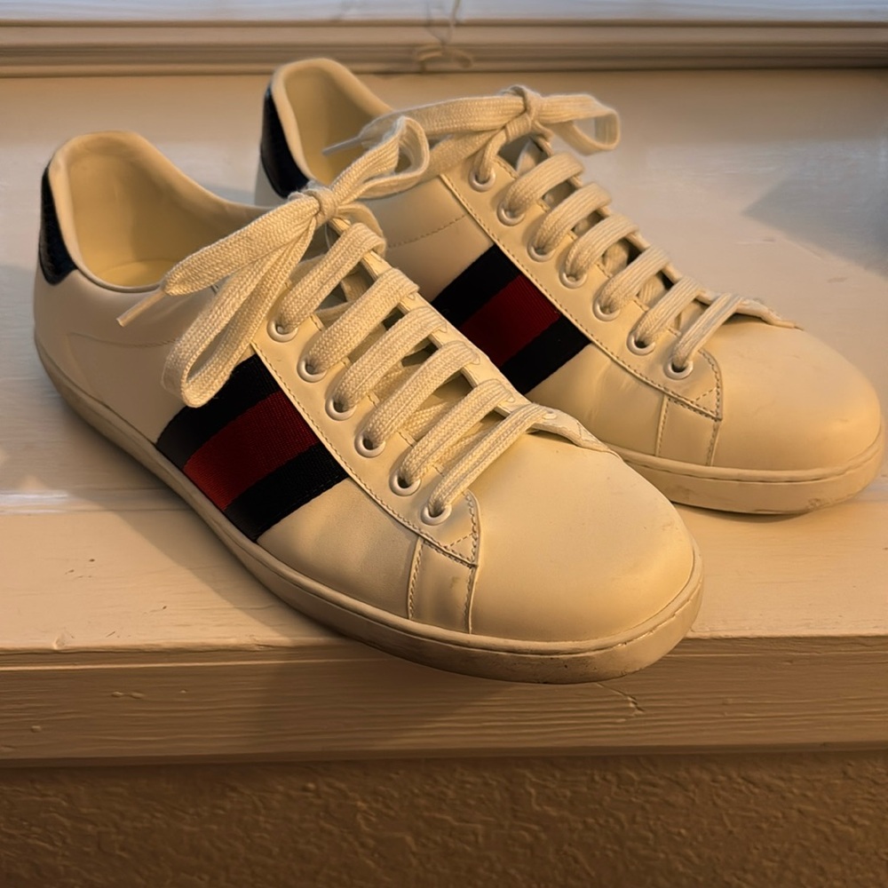 Gucci  used Ace Sneakers White Men’s GG 8/US 9
From non smoking home